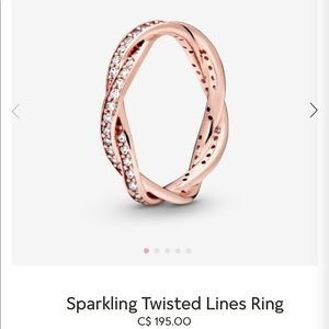 Pandora twisted rose gold ring